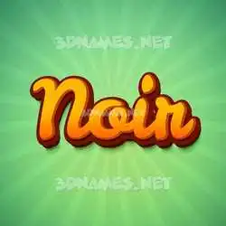 noir in Green Rays style - 3D name wallpaper