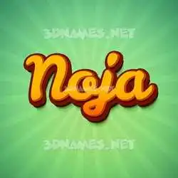 noja in Green Rays style - 3D name wallpaper