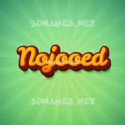 nojooed in Green Rays style - 3D name wallpaper