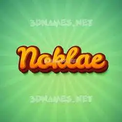 noklae in Green Rays style - 3D name wallpaper