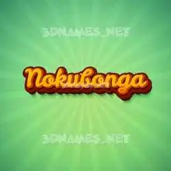 nokubonga in Green Rays style - 3D name wallpaper
