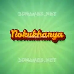 nokukhanya in Green Rays style - 3D name wallpaper