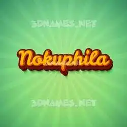 nokuphila in Green Rays style - 3D name wallpaper
