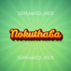 nokuthaba in Green Rays style - 3D name wallpaper