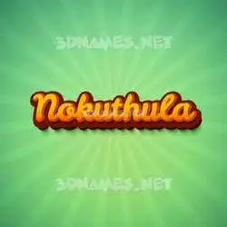 nokuthula in Green Rays style - 3D name wallpaper