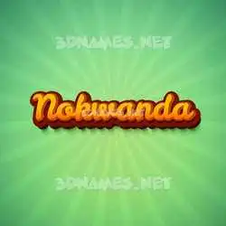 nokwanda in Green Rays style - 3D name wallpaper