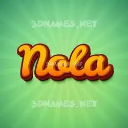 nola in Green Rays style - 3D name wallpaper