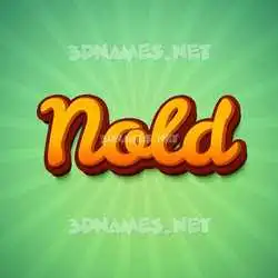 nold in Green Rays style - 3D name wallpaper