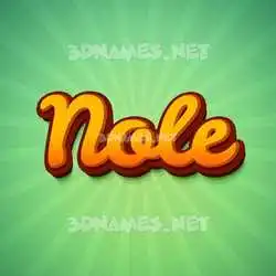 nole in Green Rays style - 3D name wallpaper
