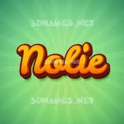 nolie in Green Rays style - 3D name wallpaper