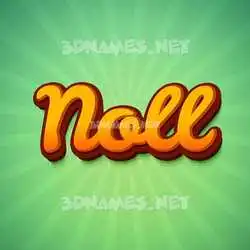 noll in Green Rays style - 3D name wallpaper