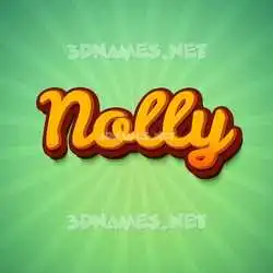 nolly in Green Rays style - 3D name wallpaper