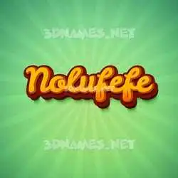 nolufefe in Green Rays style - 3D name wallpaper