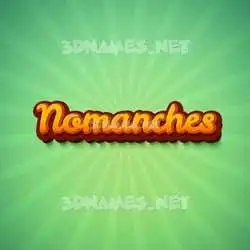 nomanches in Green Rays style - 3D name wallpaper
