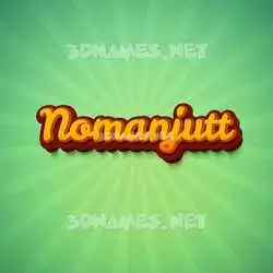 nomanjutt in Green Rays style - 3D name wallpaper