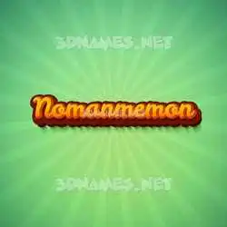 nomanmemon in Green Rays style - 3D name wallpaper