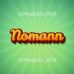 nomann in Green Rays style - 3D name wallpaper