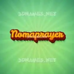 nomaprayer in Green Rays style - 3D name wallpaper