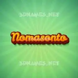 nomasonto in Green Rays style - 3D name wallpaper
