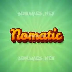 nomatic in Green Rays style - 3D name wallpaper