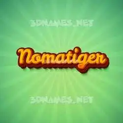 nomatiger in Green Rays style - 3D name wallpaper