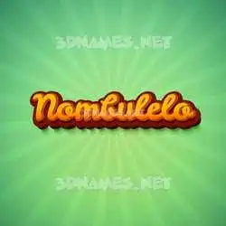 nombulelo in Green Rays style - 3D name wallpaper