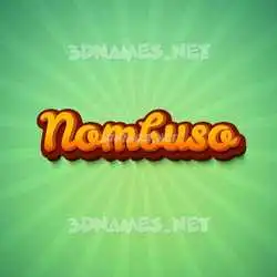 nombuso in Green Rays style - 3D name wallpaper