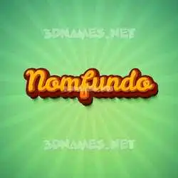 nomfundo in Green Rays style - 3D name wallpaper