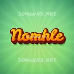 nomhle in Green Rays style - 3D name wallpaper