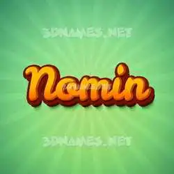 nomin in Green Rays style - 3D name wallpaper