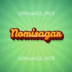 nomisagar in Green Rays style - 3D name wallpaper