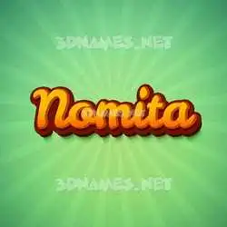nomita in Green Rays style - 3D name wallpaper