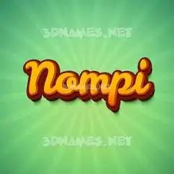 nompi in Green Rays style - 3D name wallpaper