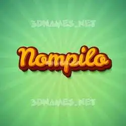 nompilo in Green Rays style - 3D name wallpaper