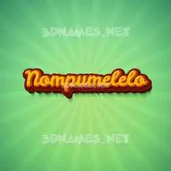 nompumelelo in Green Rays style - 3D name wallpaper