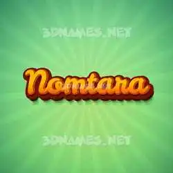 nomtara in Green Rays style - 3D name wallpaper