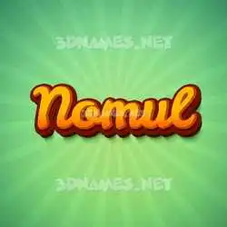 nomul in Green Rays style - 3D name wallpaper