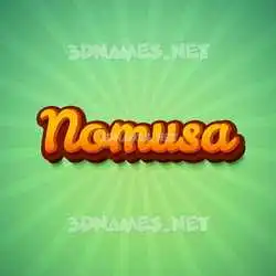 nomusa in Green Rays style - 3D name wallpaper