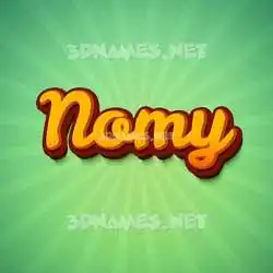 nomy in Green Rays style - 3D name wallpaper
