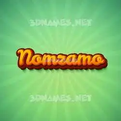 nomzamo in Green Rays style - 3D name wallpaper