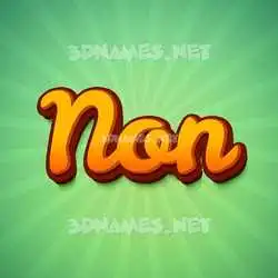 non in Green Rays style - 3D name wallpaper