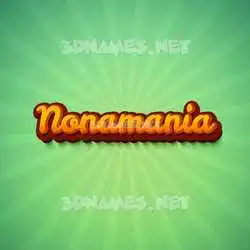 nonamania in Green Rays style - 3D name wallpaper