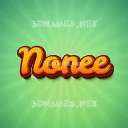 nonee in Green Rays style - 3D name wallpaper