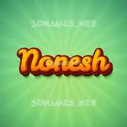 nonesh in Green Rays style - 3D name wallpaper