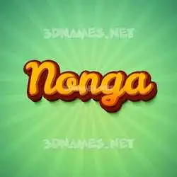 nonga in Green Rays style - 3D name wallpaper