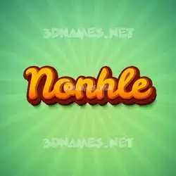 nonhle in Green Rays style - 3D name wallpaper