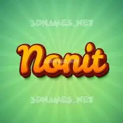 nonit in Green Rays style - 3D name wallpaper