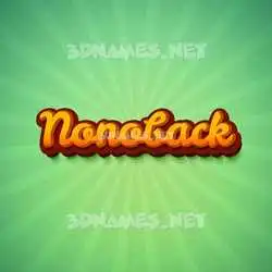 nonoback in Green Rays style - 3D name wallpaper