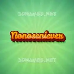nonoseniever in Green Rays style - 3D name wallpaper