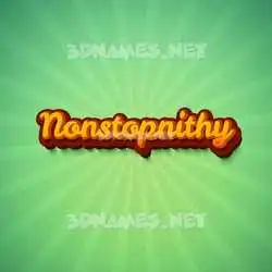 nonstopnithy in Green Rays style - 3D name wallpaper